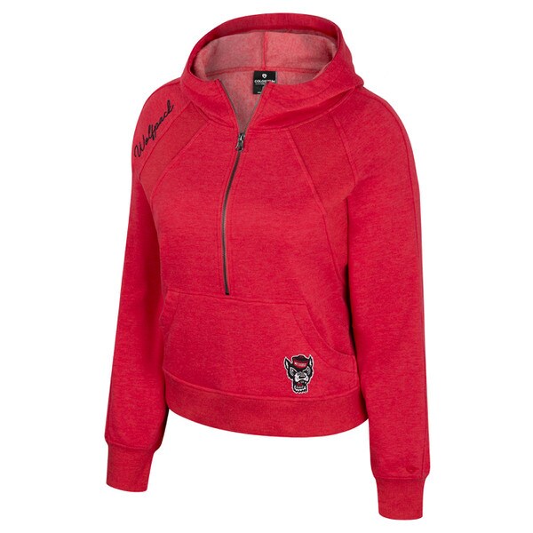 Red Ladies Halfzip Fleece Hood - NC